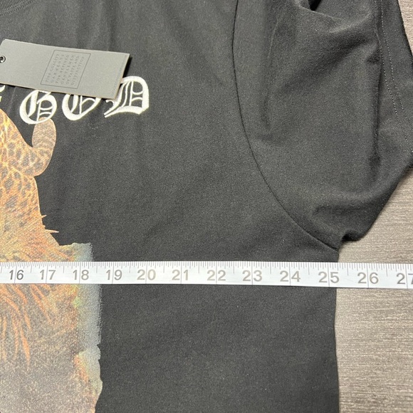 AKOO Men's Graphic T-Shirt Black Leopard Embroidered City Of God Crew Size: XXL - Picture 3 of 12